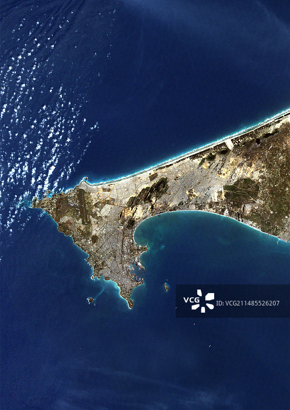 塞内加尔达喀尔卫星图像图片素材