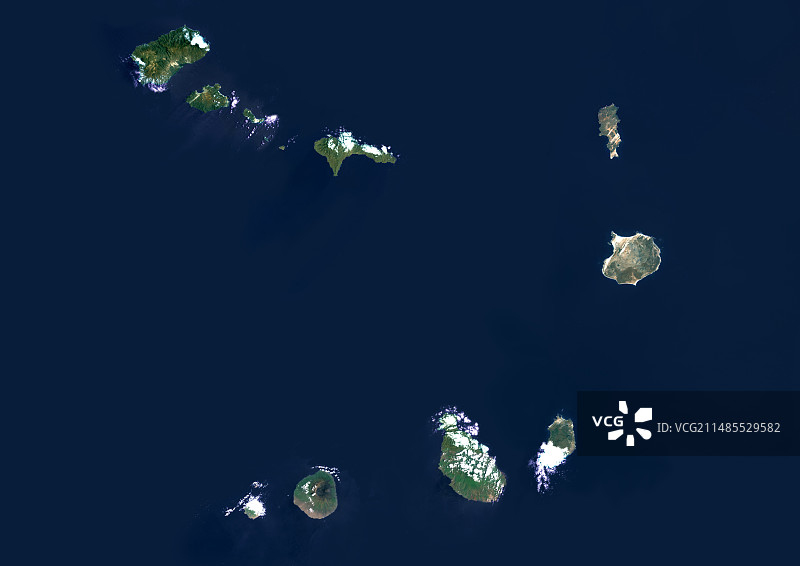 佛得角群岛卫星图像图片素材