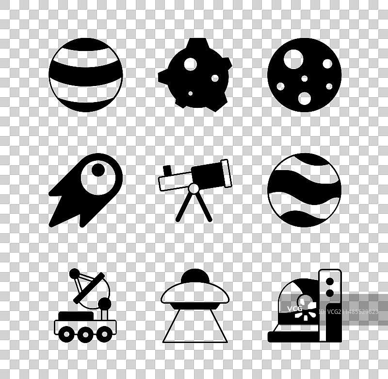 行星小行星火星探测器不明飞行物合集图片素材