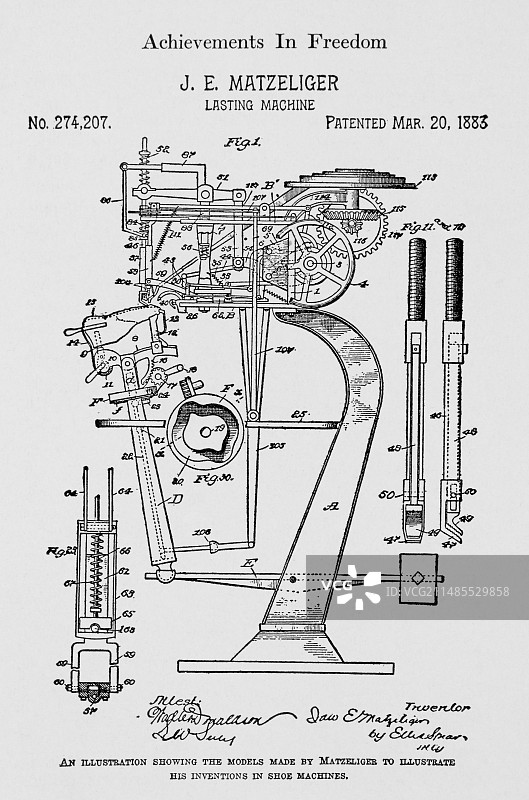 马策利格的钉楦机图片素材