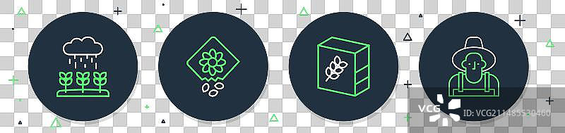 植物种子面粉包装组合图片素材