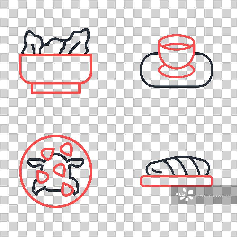 碗装酱油宫保鸡丁鱼图标图片素材