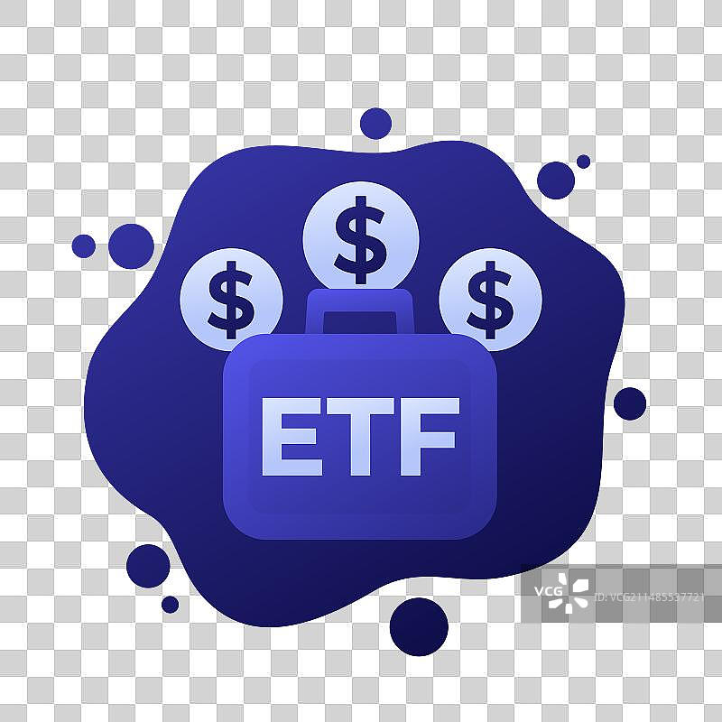ETF投资组合增长图标图片素材