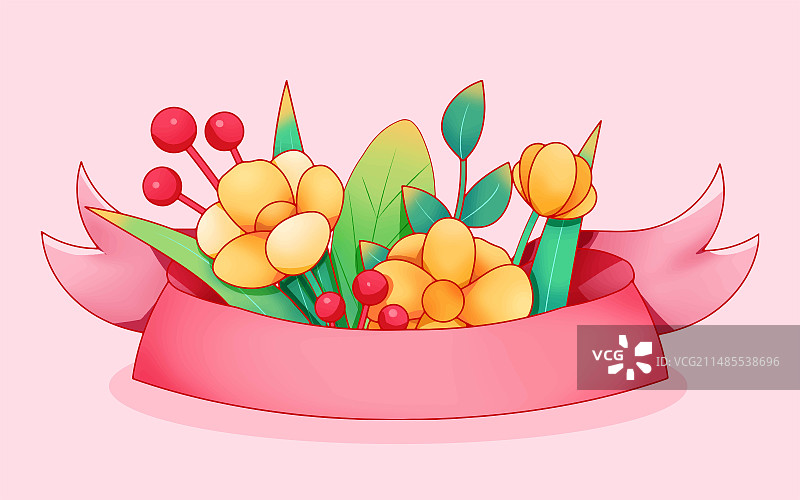 手绘节日母亲节横幅花朵插画图片素材