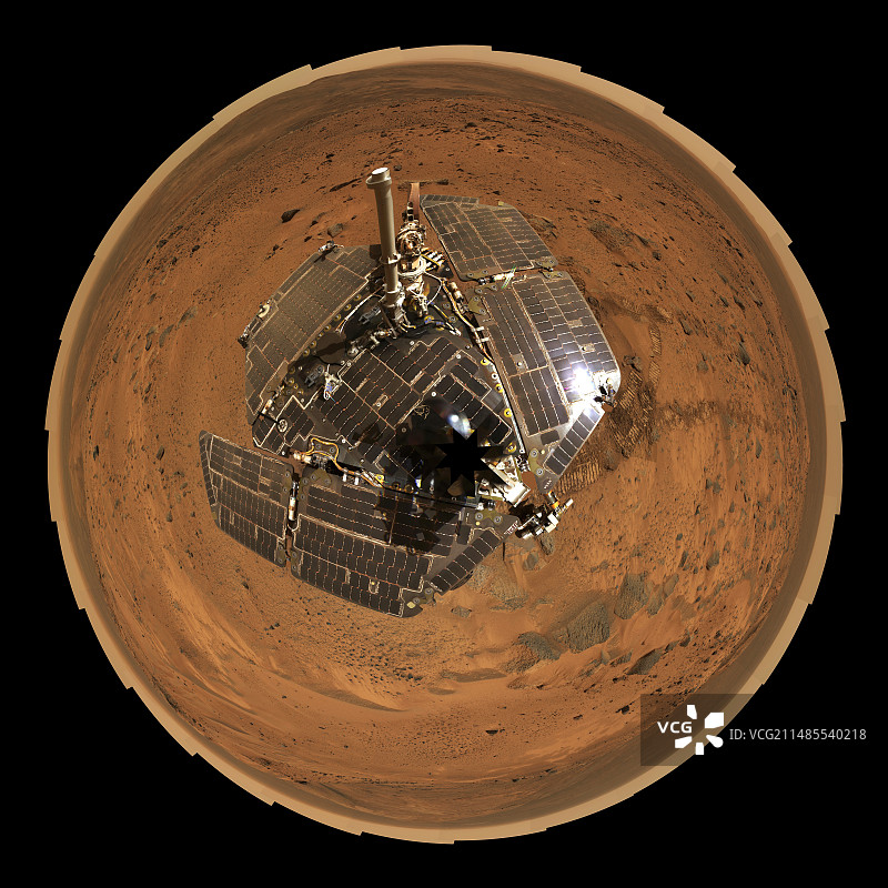 火星上的精神号探测器图片素材