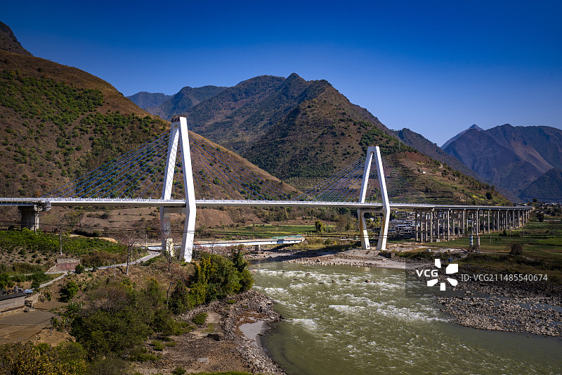云南保山怒江大桥图片素材