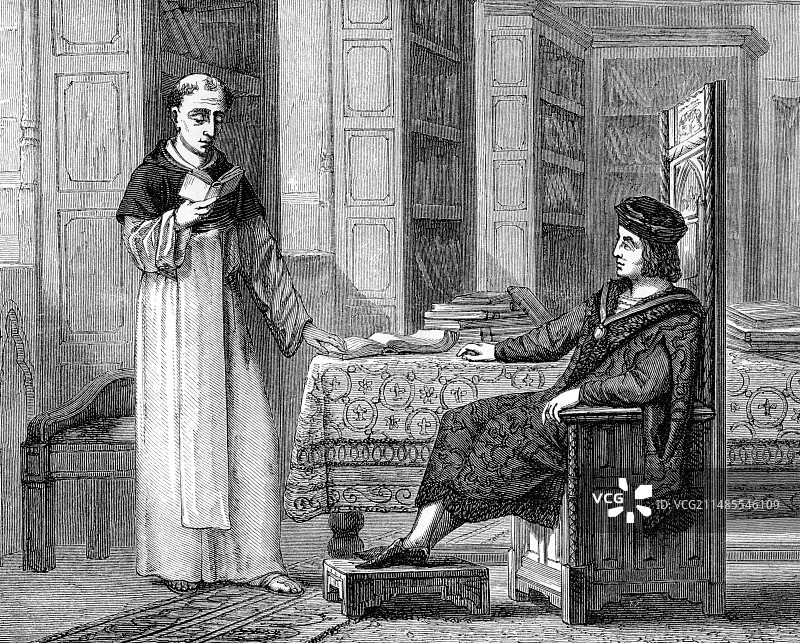 法国百科全书编纂者文森特·德·博韦图片素材