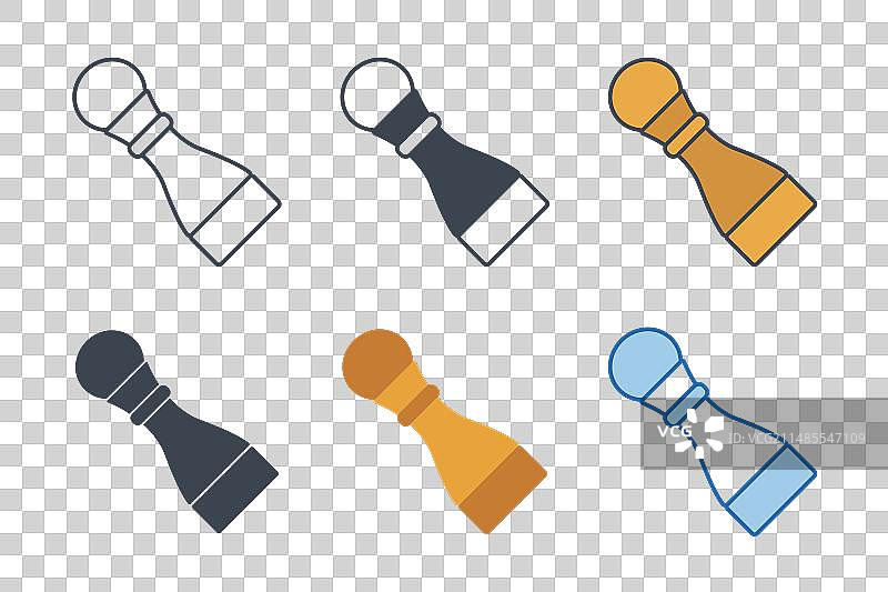 不同款式的胡椒瓶图标合集图片素材