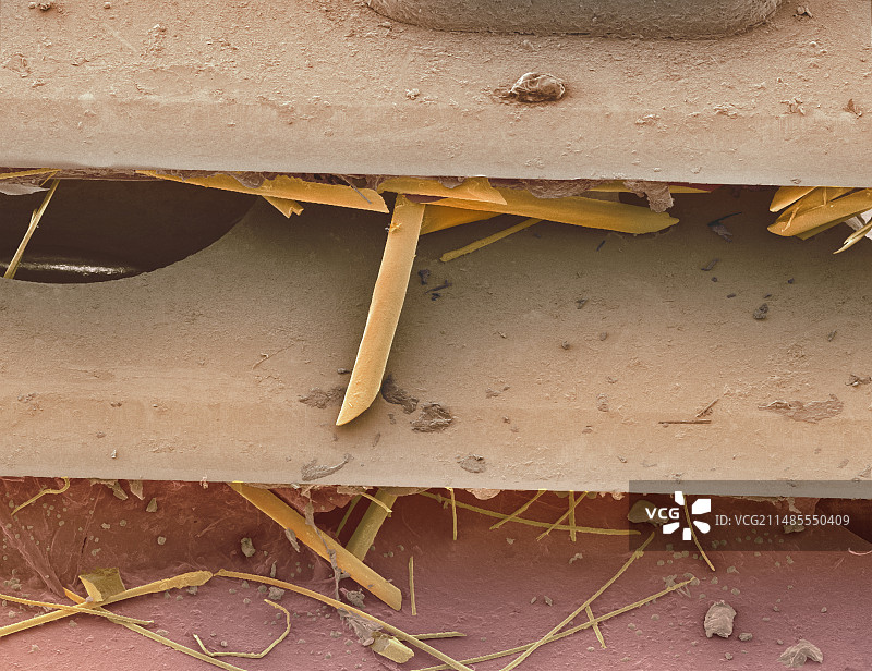 用过的剃须刀，扫描电子显微镜图图片素材