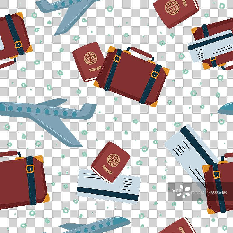 旅行或度假护照和机票图片素材