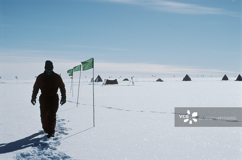 南极野外营地图片素材