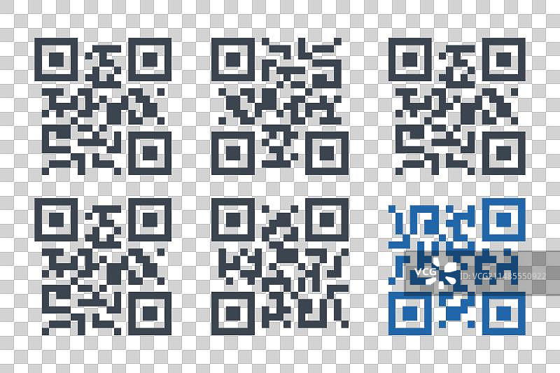 不同样式的条形码图标合集图片素材