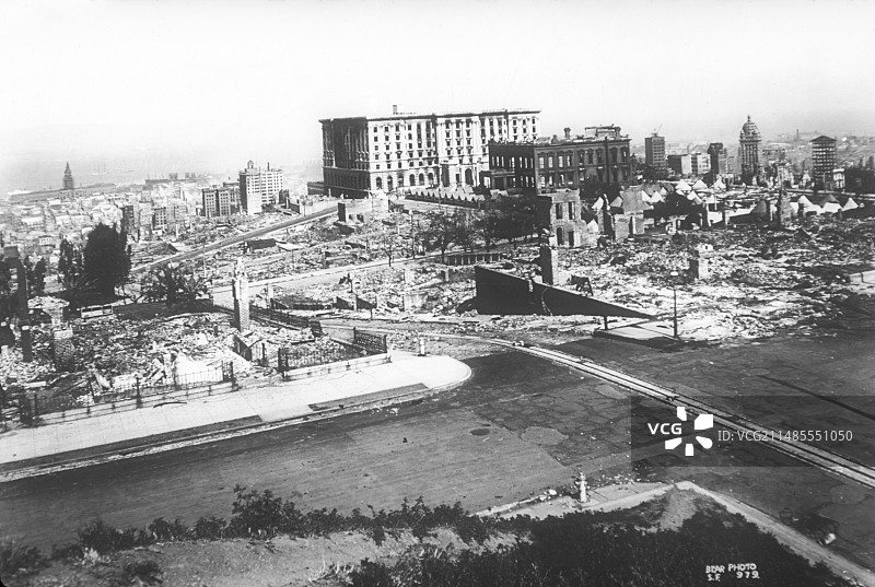 1906年旧金山地震造成的破坏图片素材