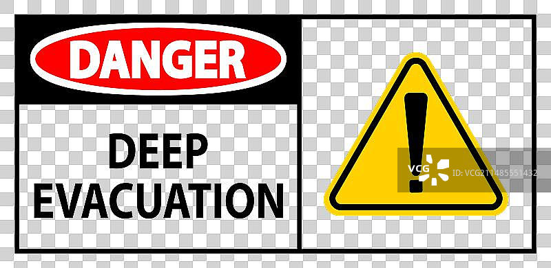 深度疏散危险标志图片素材