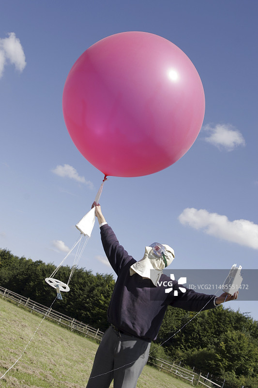 气象气球发射图片素材
