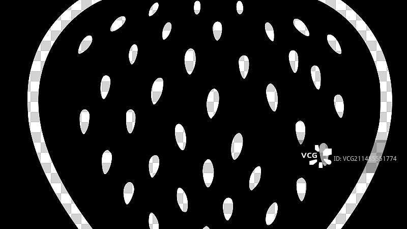 草莓黑白隔离图标图片素材