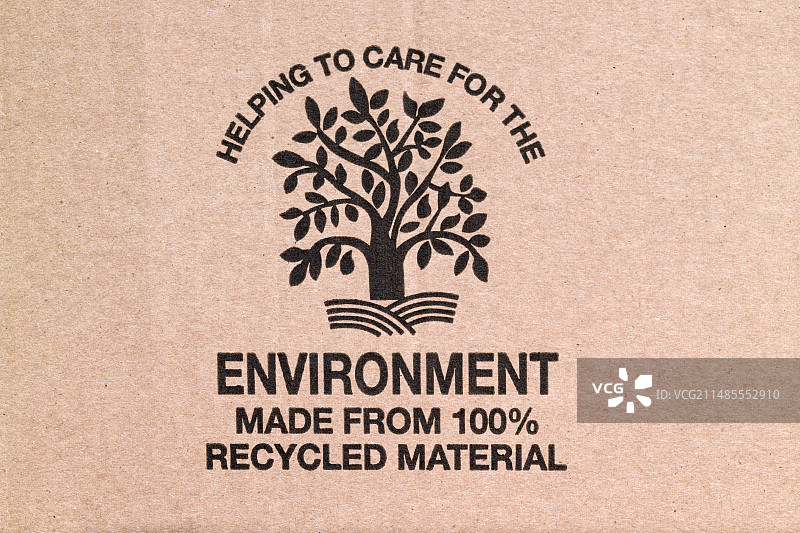 纸板上的回收标志图片素材