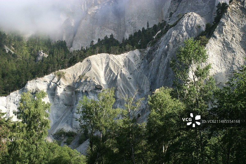 古老的山体滑坡图片素材