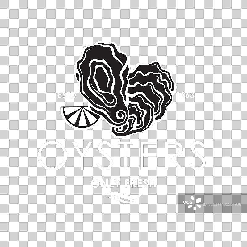 牡蛎壳标签图片素材