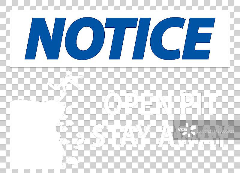 注意：远离矿坑图片素材