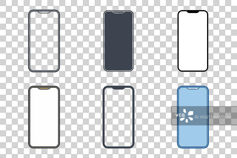 不同风格的智能手机图标合集图片素材