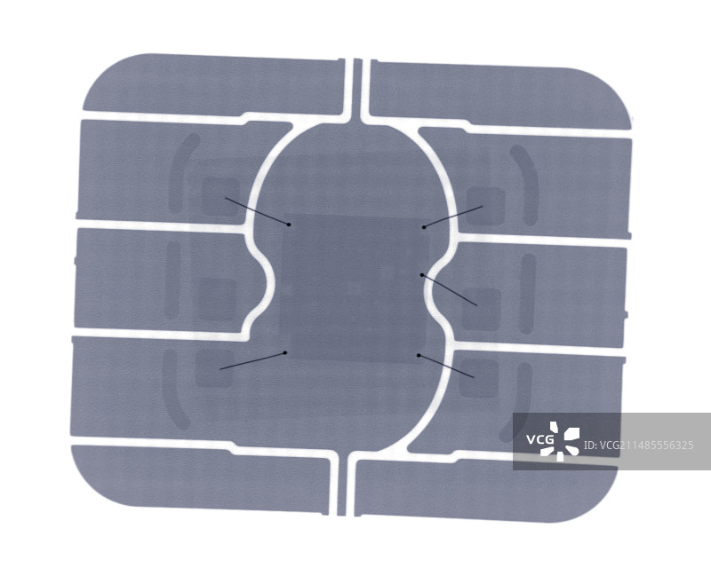 信用卡芯片X光图片素材