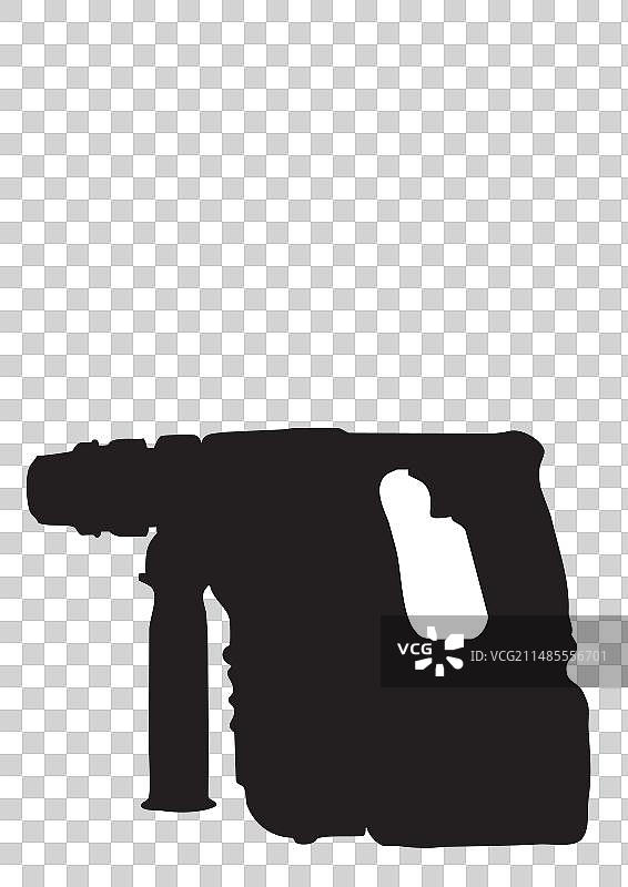 白色背景上的建筑工具轮廓图片素材