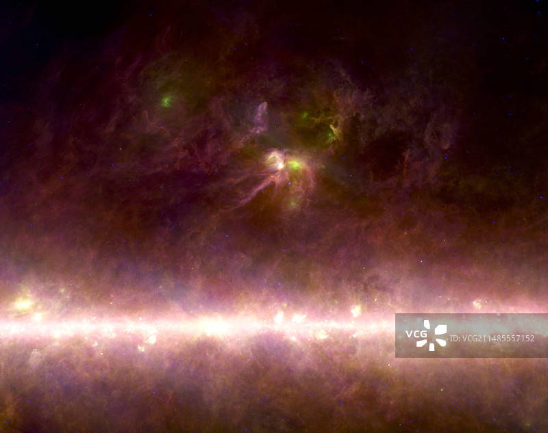 蛇夫座ρ星云和银河中心图片素材