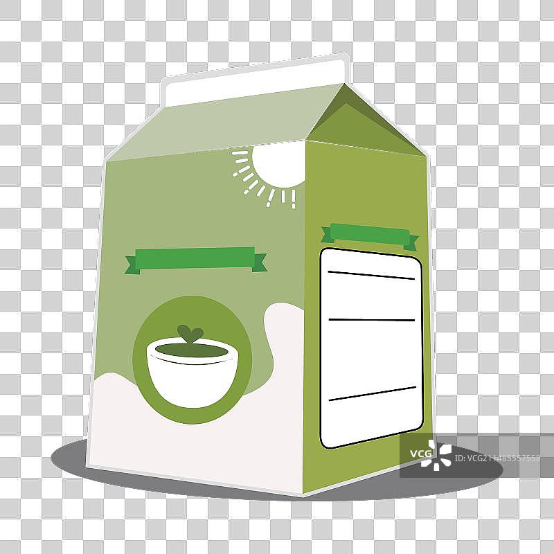 牛奶盒纸盒设计EPS10图片素材