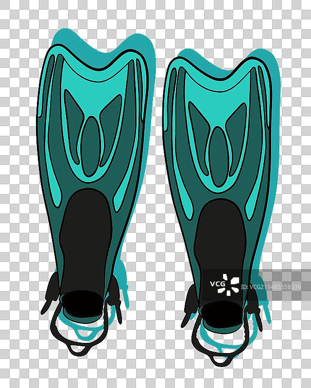 游泳脚蹼图片素材