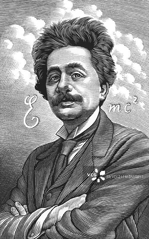 物理学家阿尔伯特·爱因斯坦图片素材