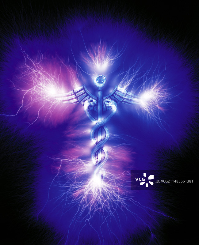 蛇杖符号，克里安照片图片素材