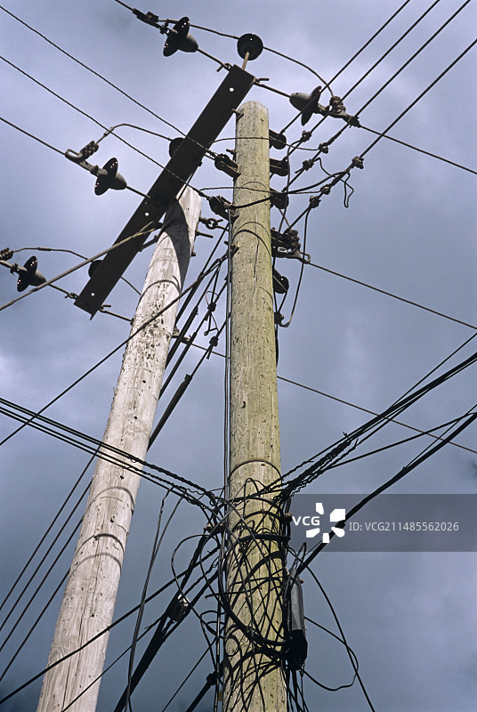 电线杆和电线图片素材