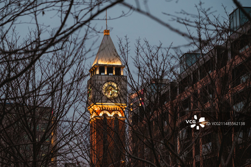 武汉江岸区钟楼图片素材