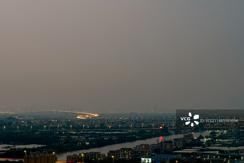 黄昏下的香海大桥图片素材