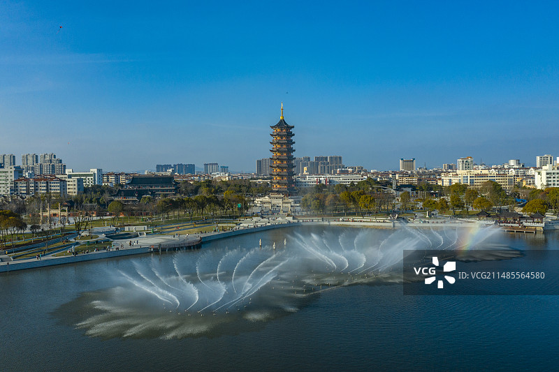 江苏句容市葛仙湖公园大圣塔图片素材