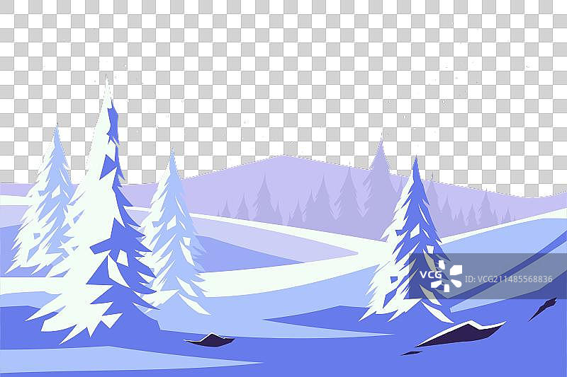 白色背景上的冬季元素图片素材