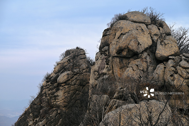 双峰石山图片素材