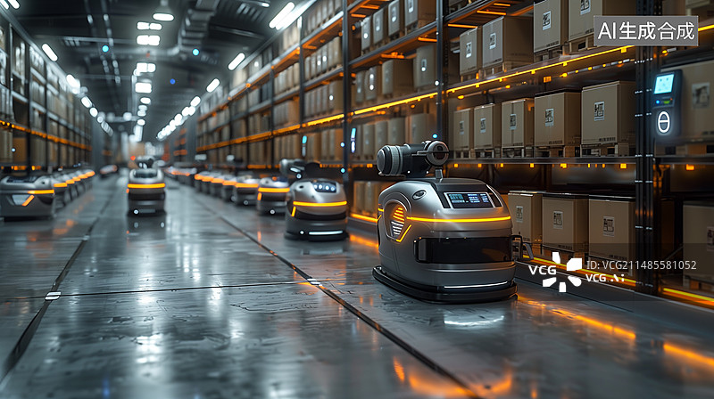 【AI数字艺术】智能仓储 智能物流 智慧仓储 智慧云仓 智能仓库 新质生产力图片素材