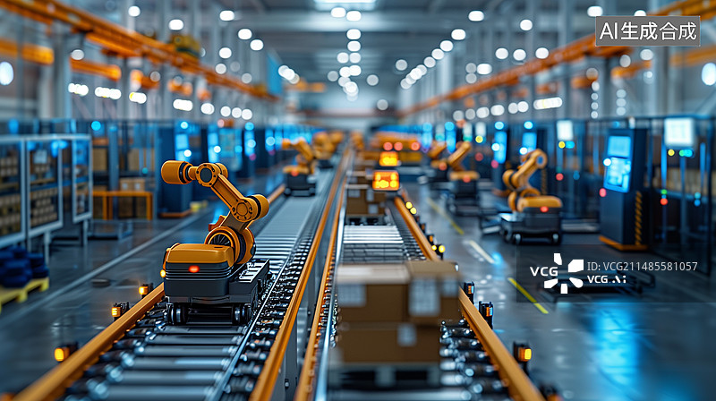 【AI数字艺术】智能仓储 智能物流 智慧仓储 智慧云仓 智能仓库 新质生产力图片素材