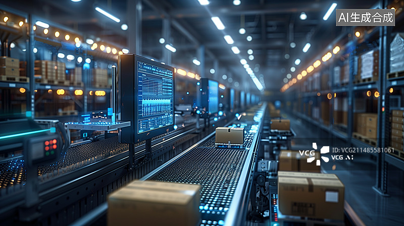 【AI数字艺术】智能仓储 智能物流 智慧仓储 智慧云仓 智能仓库 新质生产力图片素材