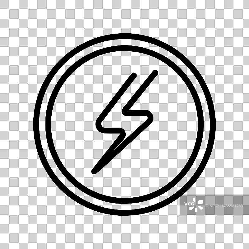 雷电徽章图标图片素材