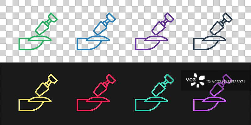 用于修指甲的铣刀线条组合图片素材