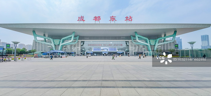 成都东站候车室外景全景图片素材