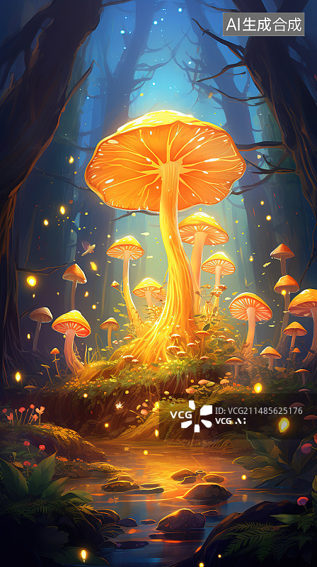 【AI数字艺术】水母在海底游泳的特写镜头图片素材