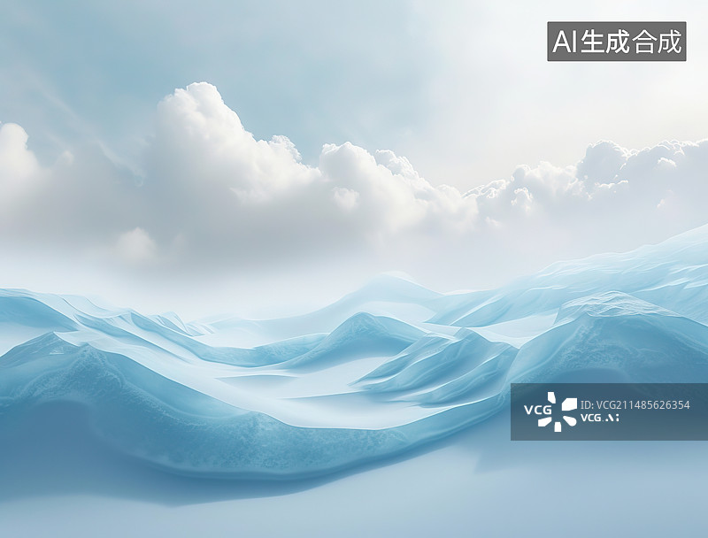 【AI数字艺术】冬季的冰山和浮冰图片素材