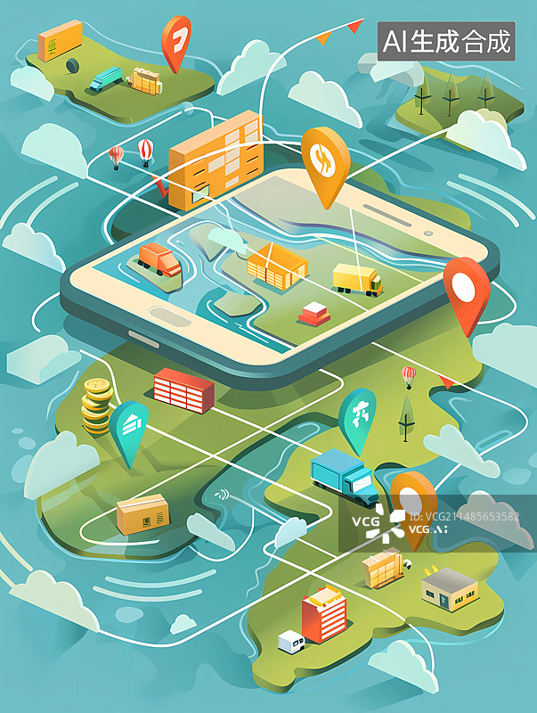 【AI数字艺术】智能仓储图片素材