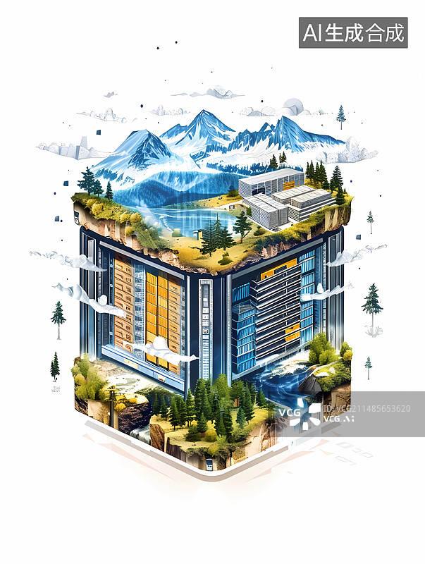 【AI数字艺术】智能仓储图片素材