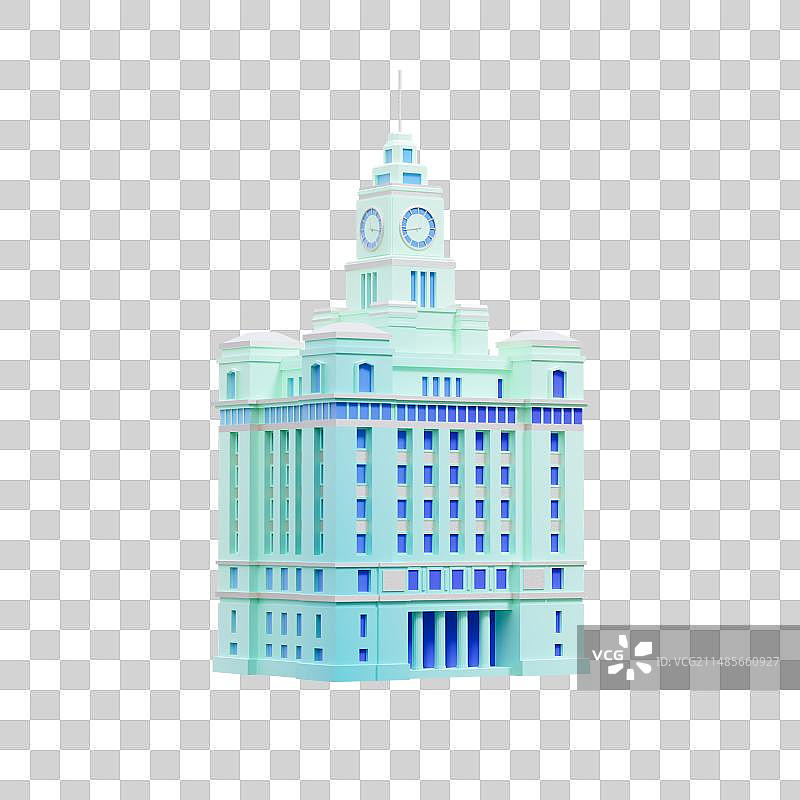 3D上海海关大楼图片素材