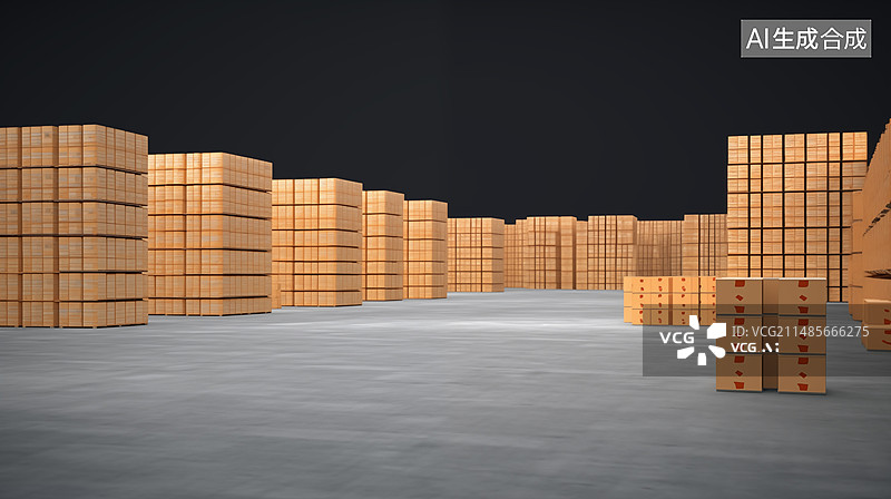 【AI数字艺术】智能仓储，智能物流，未来物流，送快递，科技背景，物流快递图片素材